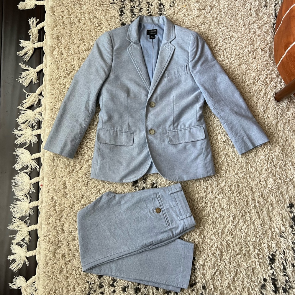 Boys Crewcut Thompson Oxford Suit, Jacket 6/7, Pants 6